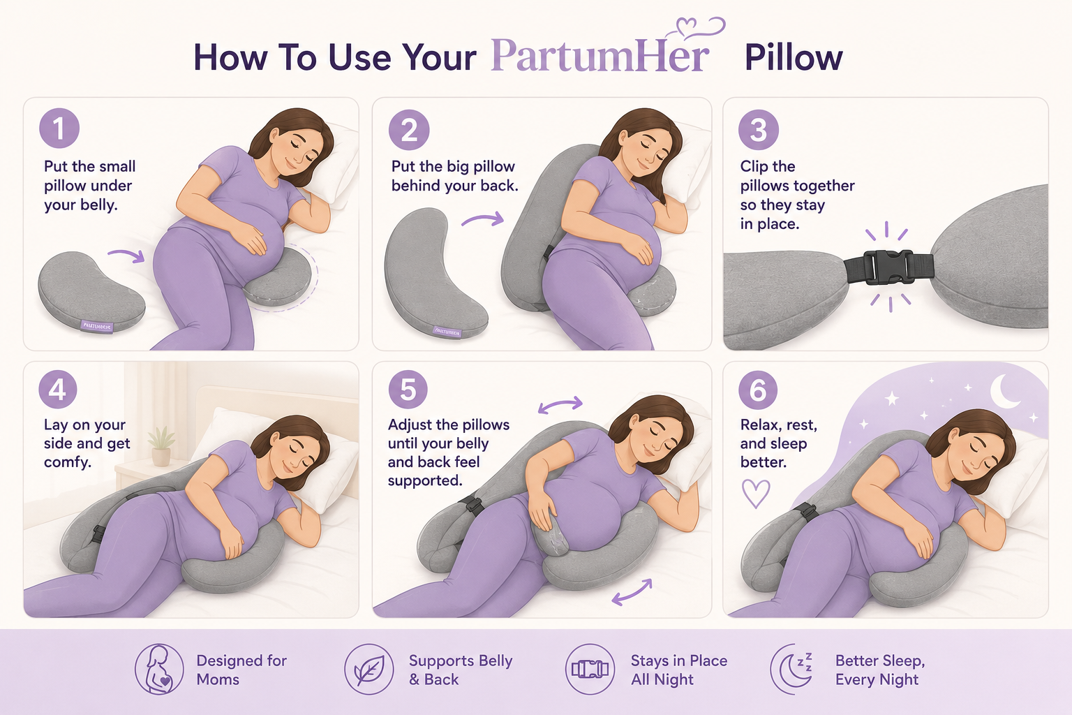 PartumHer® Maternity Support Pillow